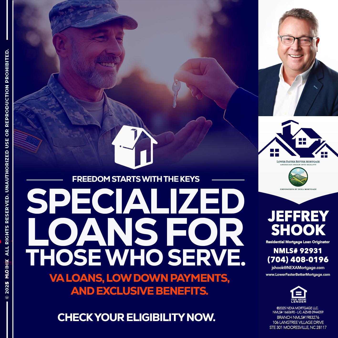SPECIALIZED LOANS - Jeffrey Shook -Residential Mortgage Loan Originator