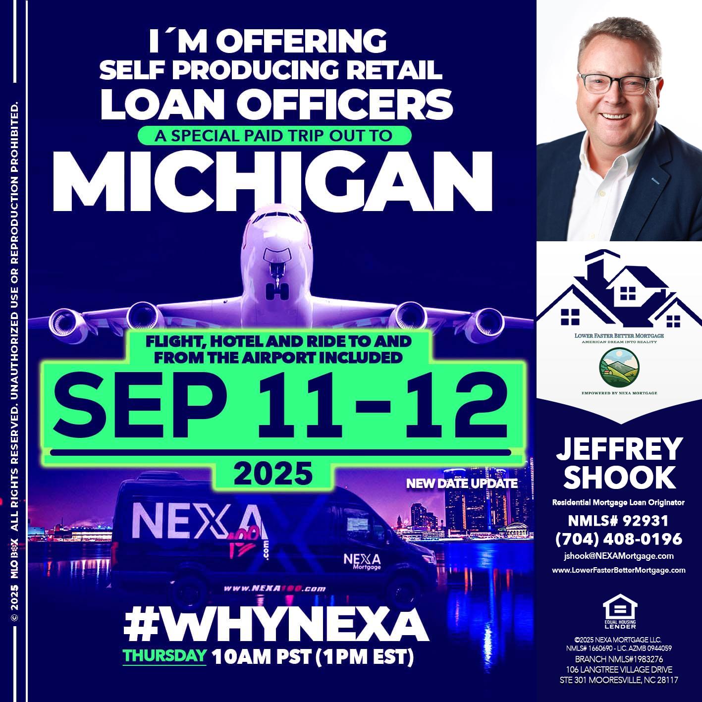 MICHIGAN TRIP - Jeffrey Shook -Residential Mortgage Loan Originator