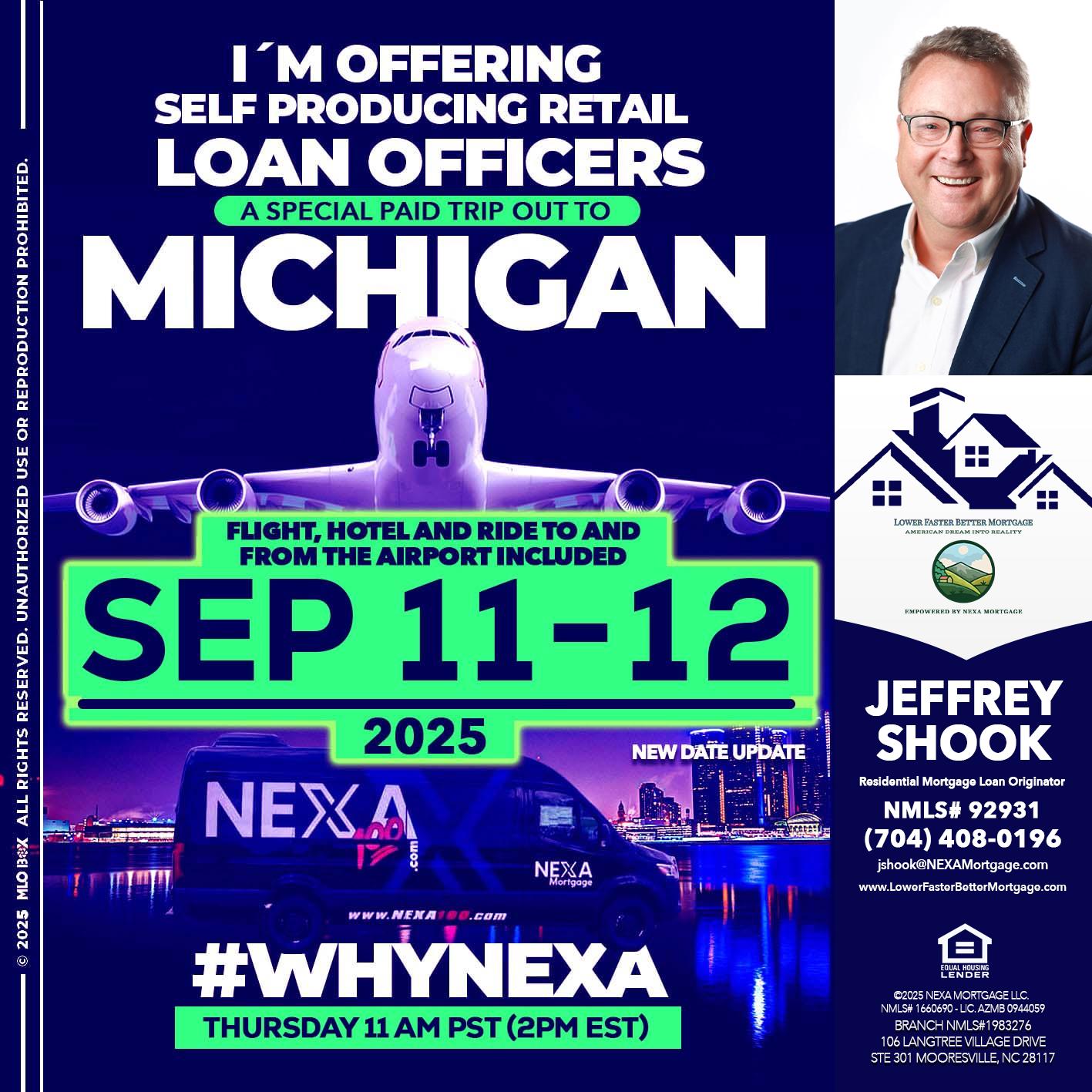 michigan sep 11-12 - Jeffrey Shook -Residential Mortgage Loan Originator