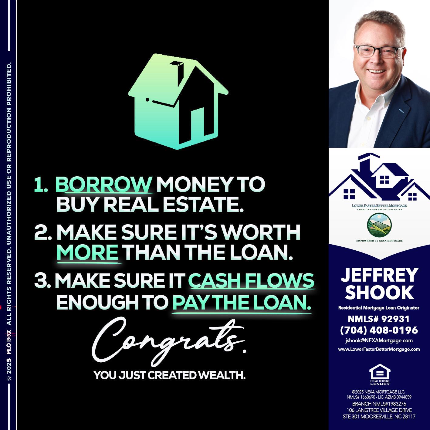 BORROW MONEY - Jeffrey Shook -Residential Mortgage Loan Originator