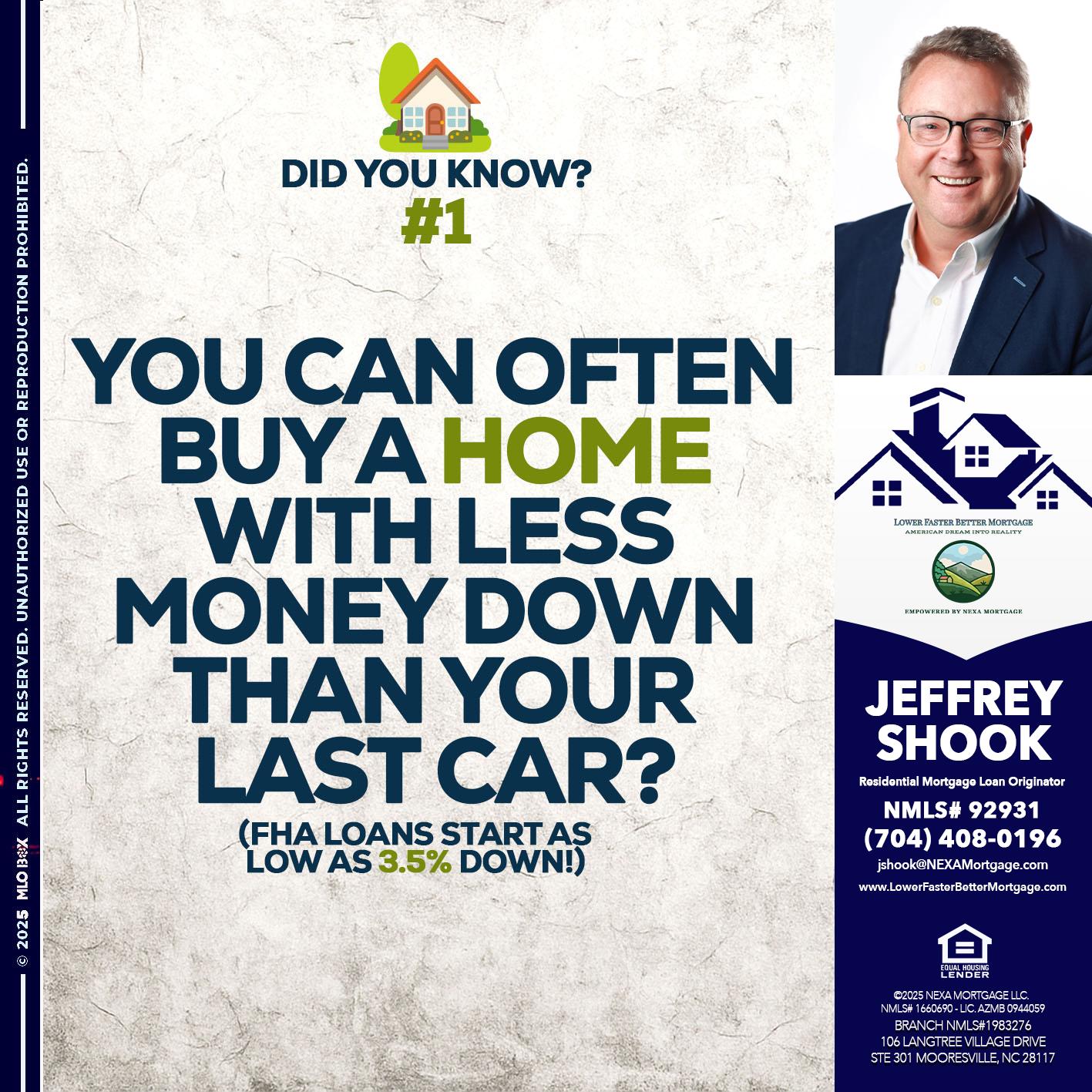DID YOU KNOW #1 - Jeffrey Shook -Residential Mortgage Loan Originator
