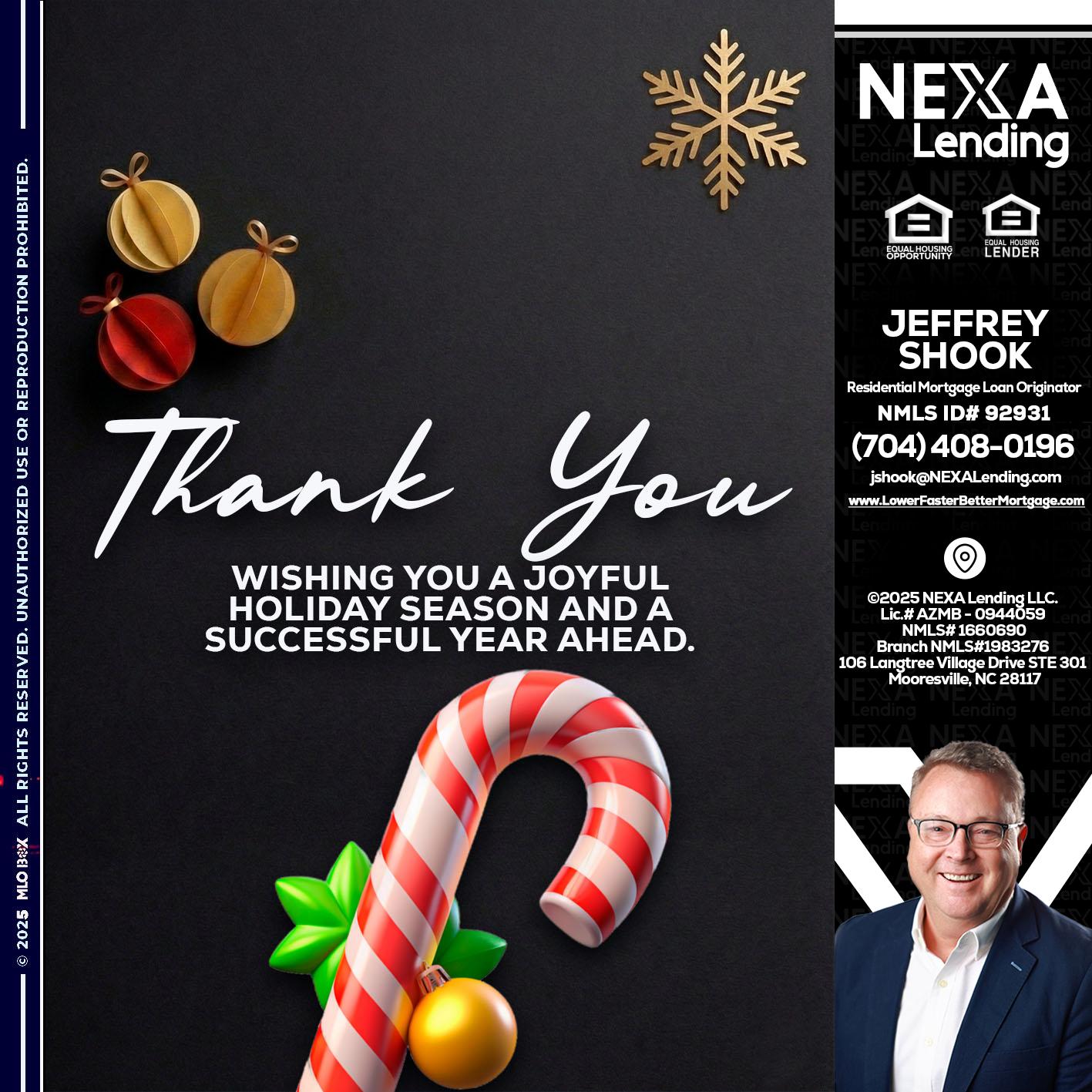 THANK YOU - Jeffrey Shook -Residential Mortgage Loan Originator