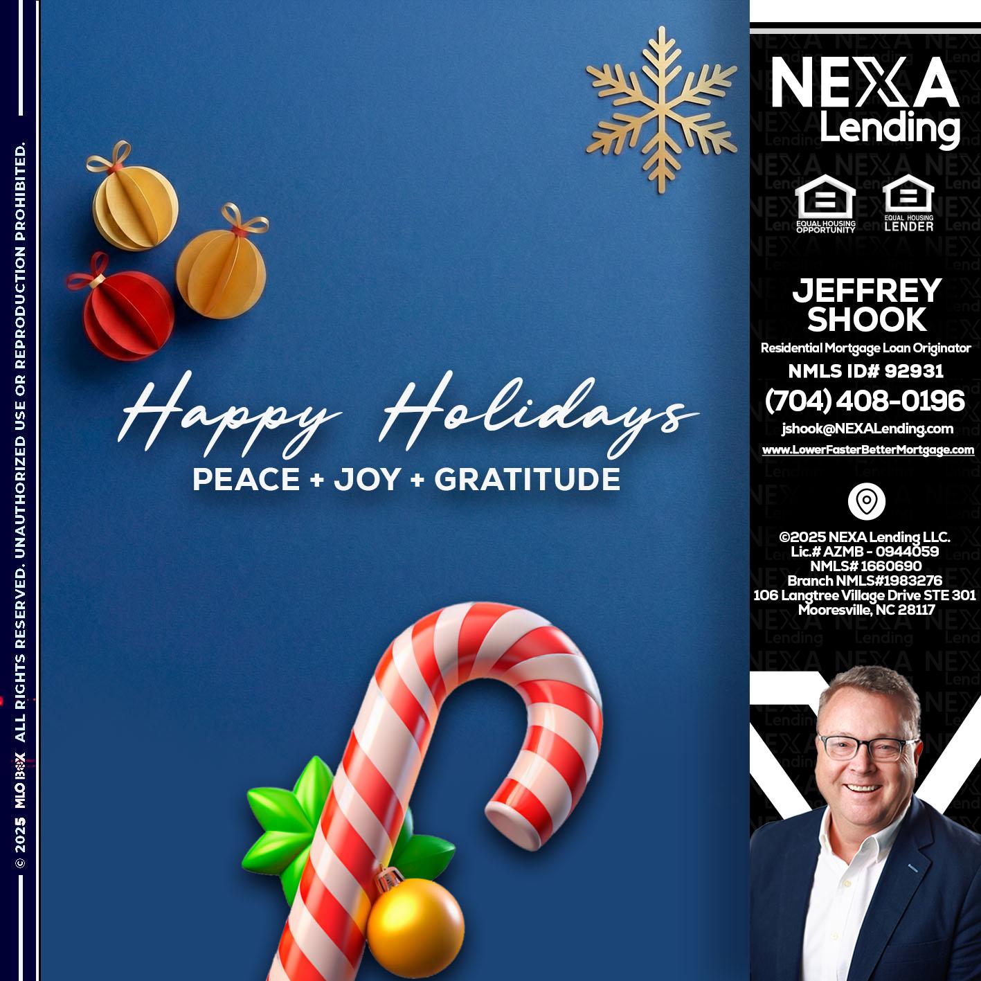 HAPPY HOLIDAYS - Jeffrey Shook -Residential Mortgage Loan Originator