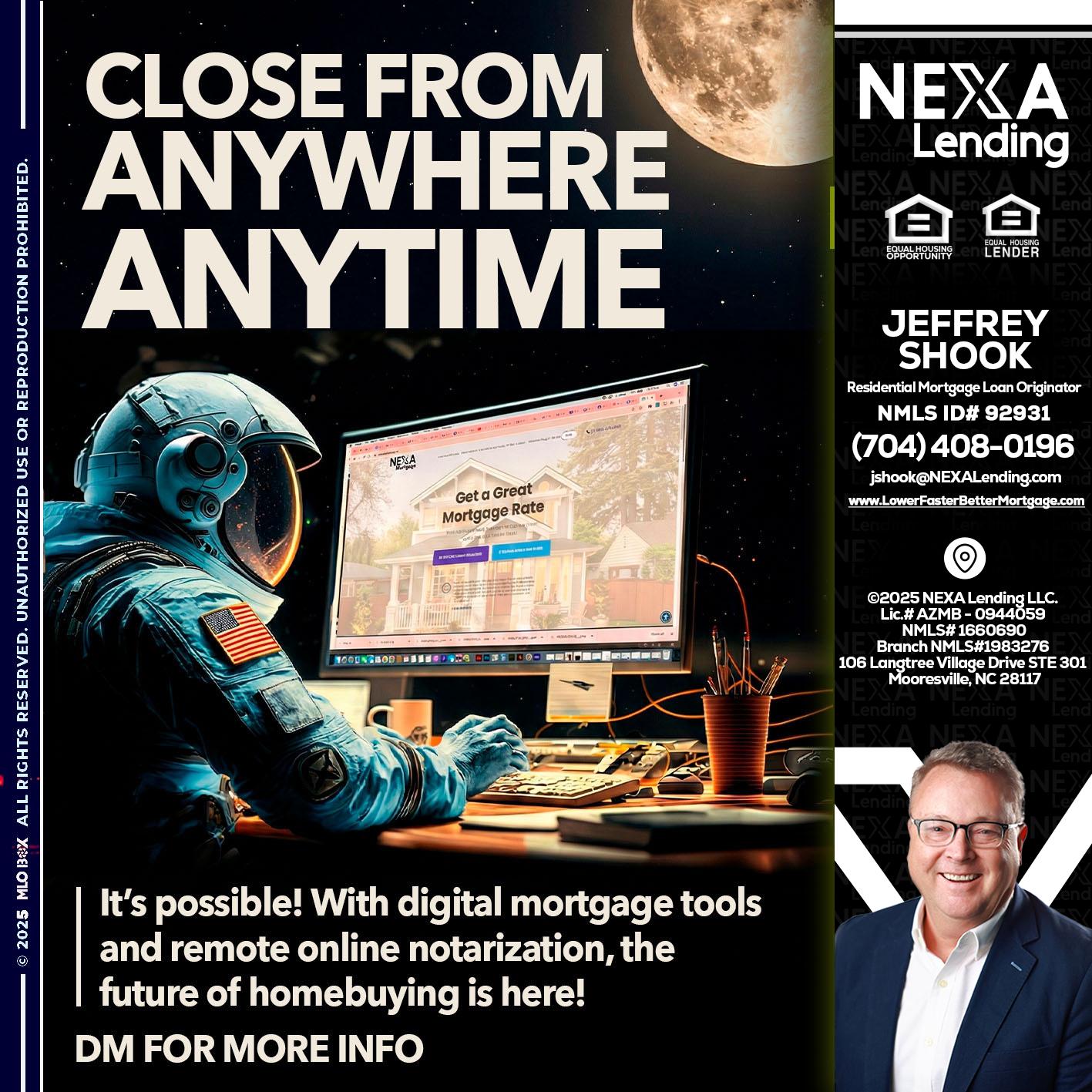 close from - Jeffrey Shook -Residential Mortgage Loan Originator