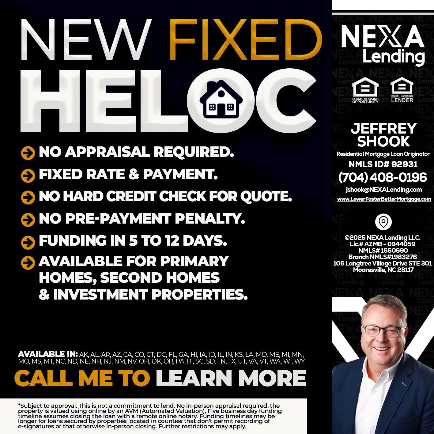HELOC - Jeffrey Shook -Residential Mortgage Loan Originator