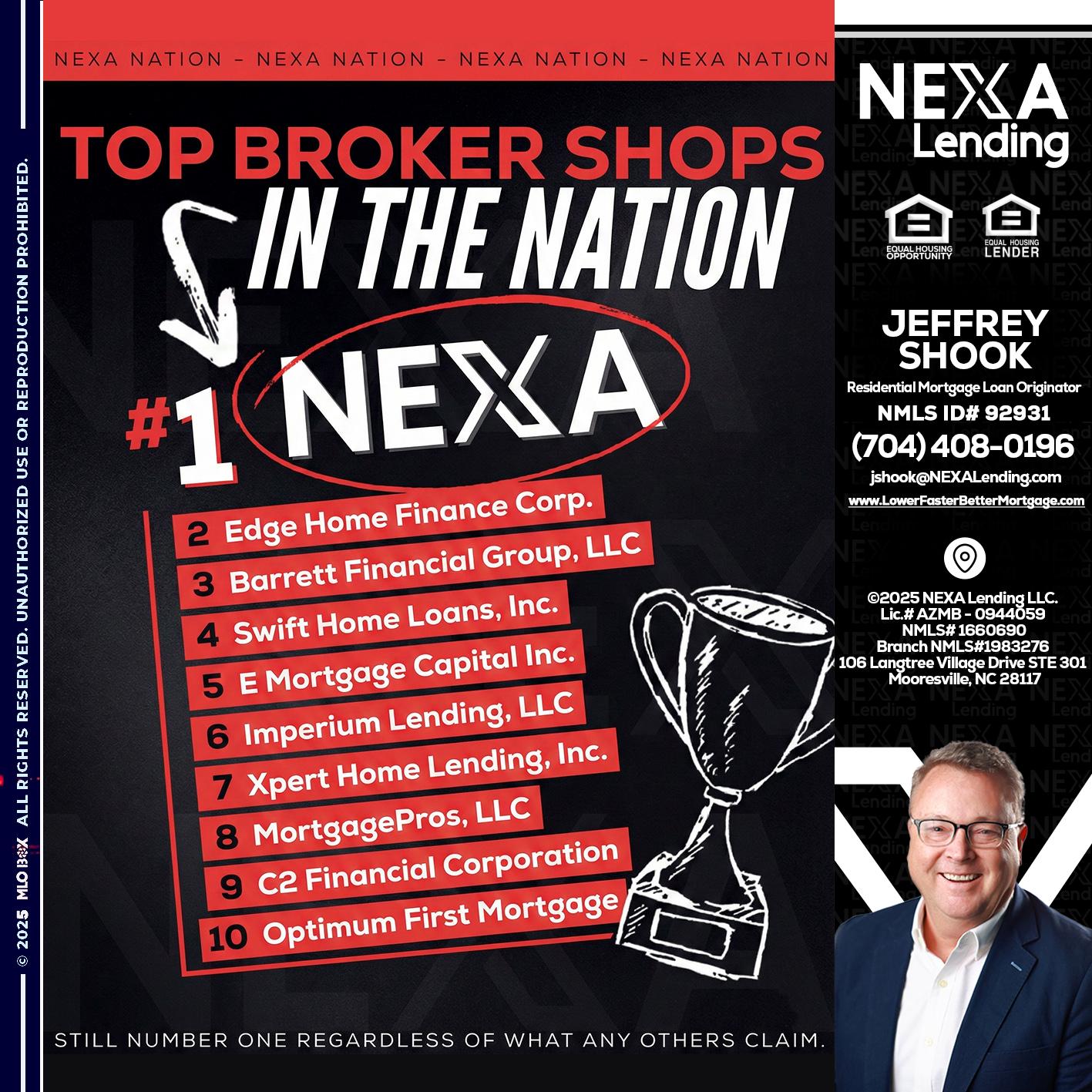 top broker - Jeffrey Shook -Residential Mortgage Loan Originator