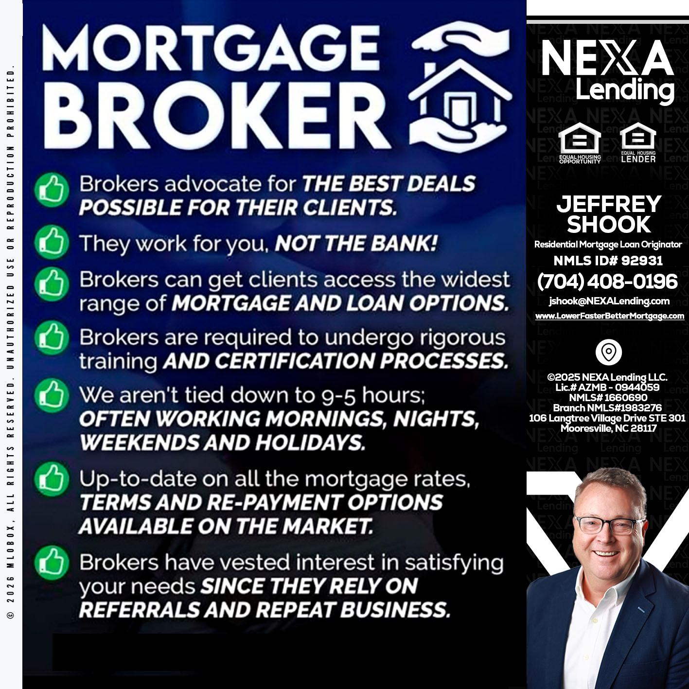 MORTGAGE BROKER - Jeffrey Shook -Residential Mortgage Loan Originator