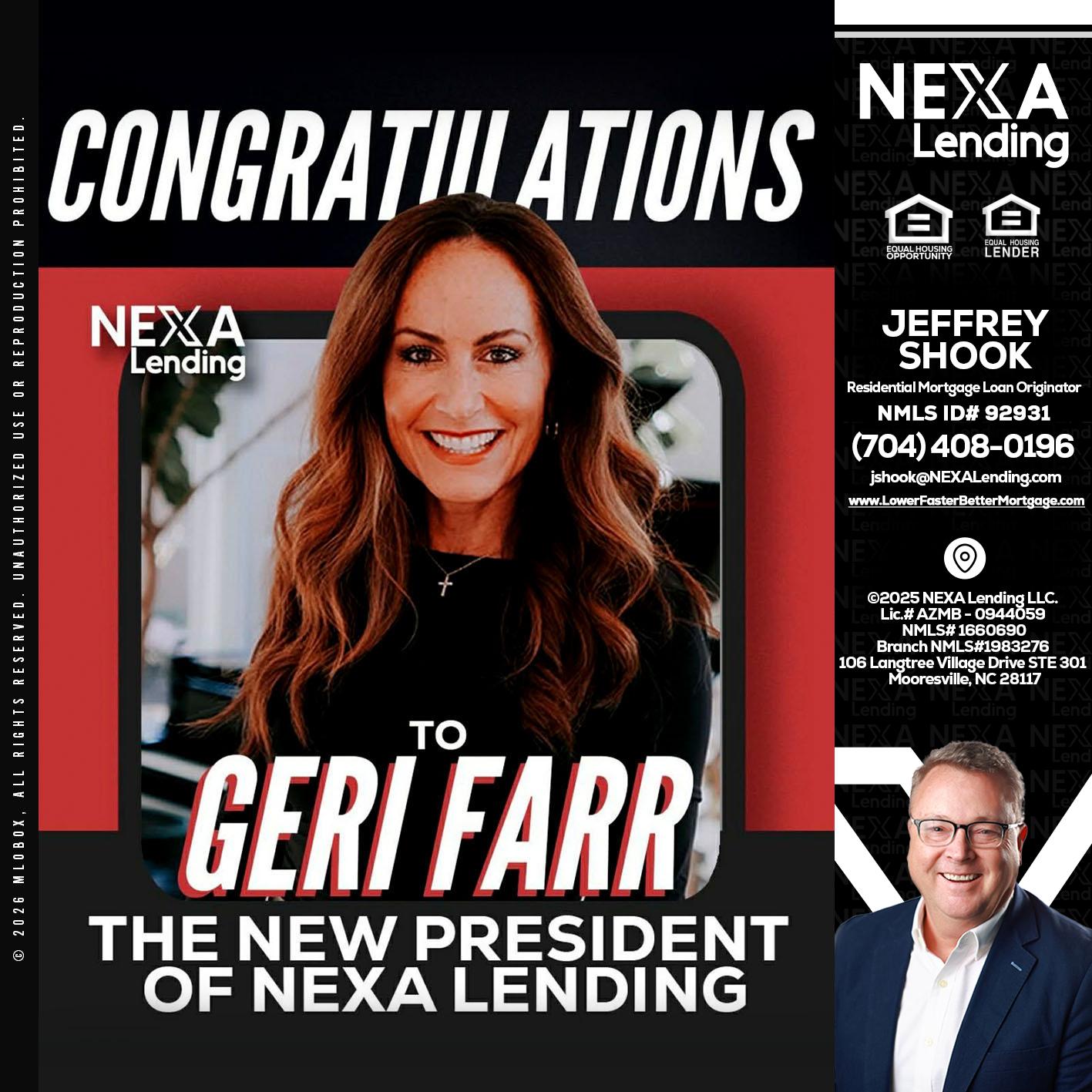 CONGRATULATIONS - Jeffrey Shook -Residential Mortgage Loan Originator