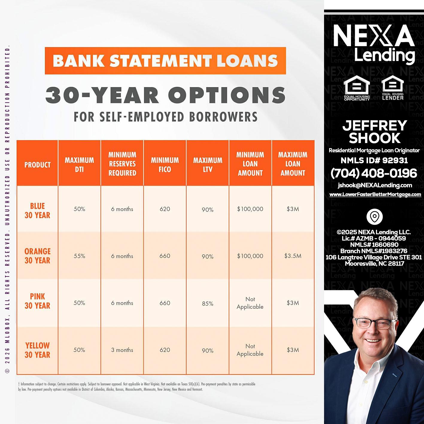 30 YEARS OPTIONS - Jeffrey Shook -Residential Mortgage Loan Originator
