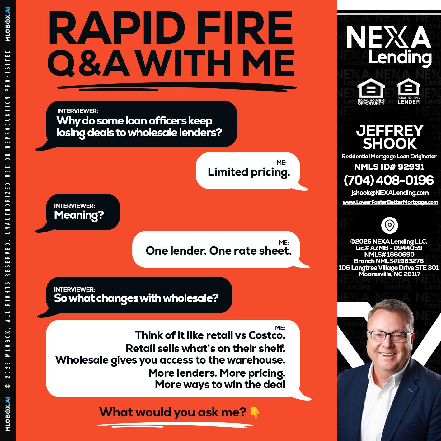 Q&A - Jeffrey Shook -Residential Mortgage Loan Originator