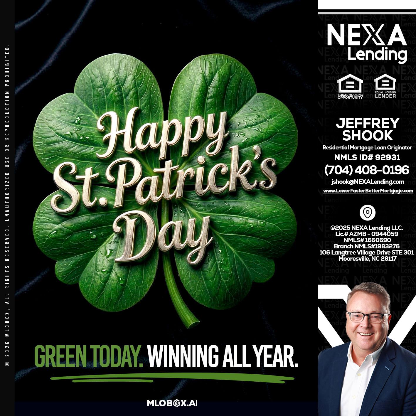 happy st. Patricks day - Jeffrey Shook -Residential Mortgage Loan Originator