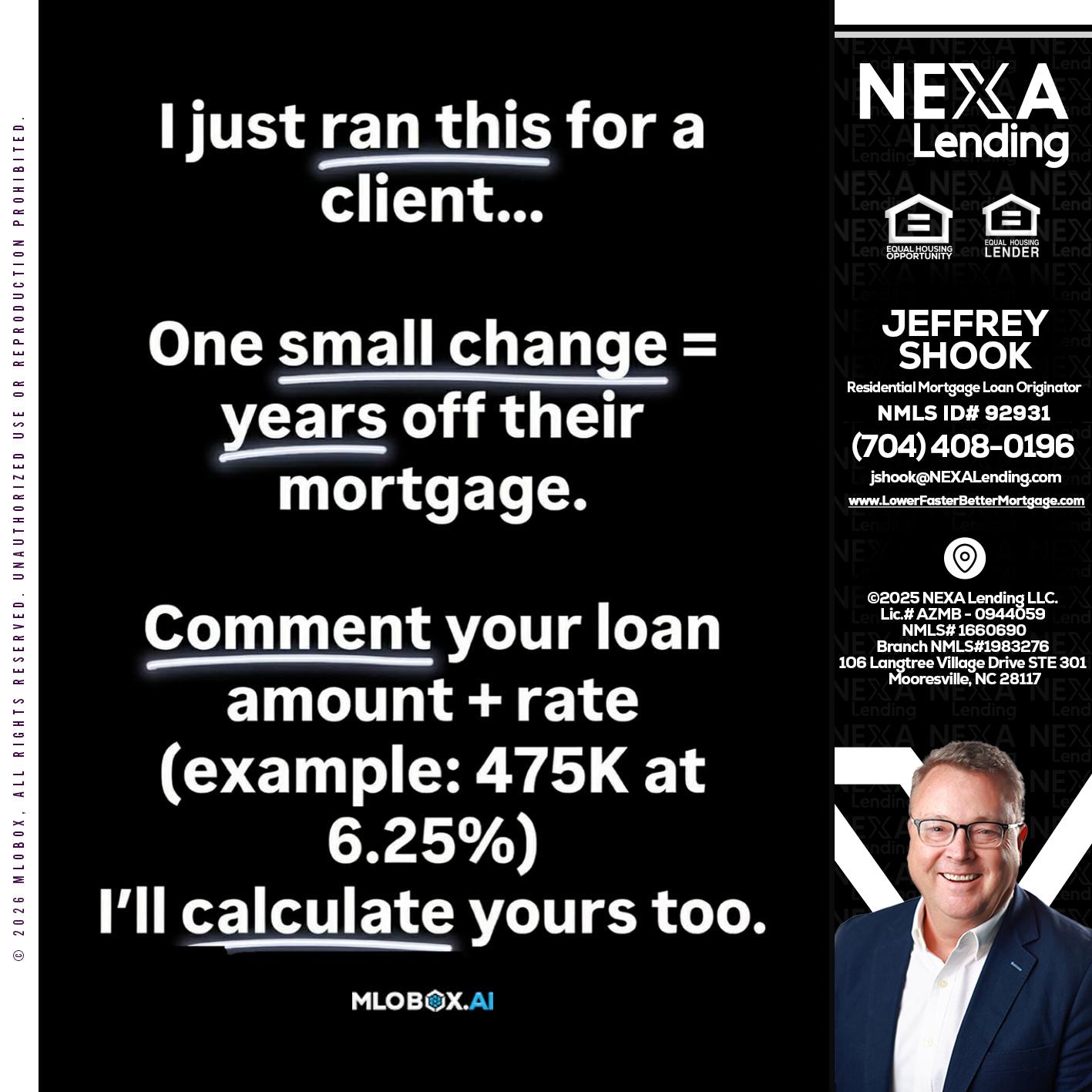 I JUST RAN - Jeffrey Shook -Residential Mortgage Loan Originator