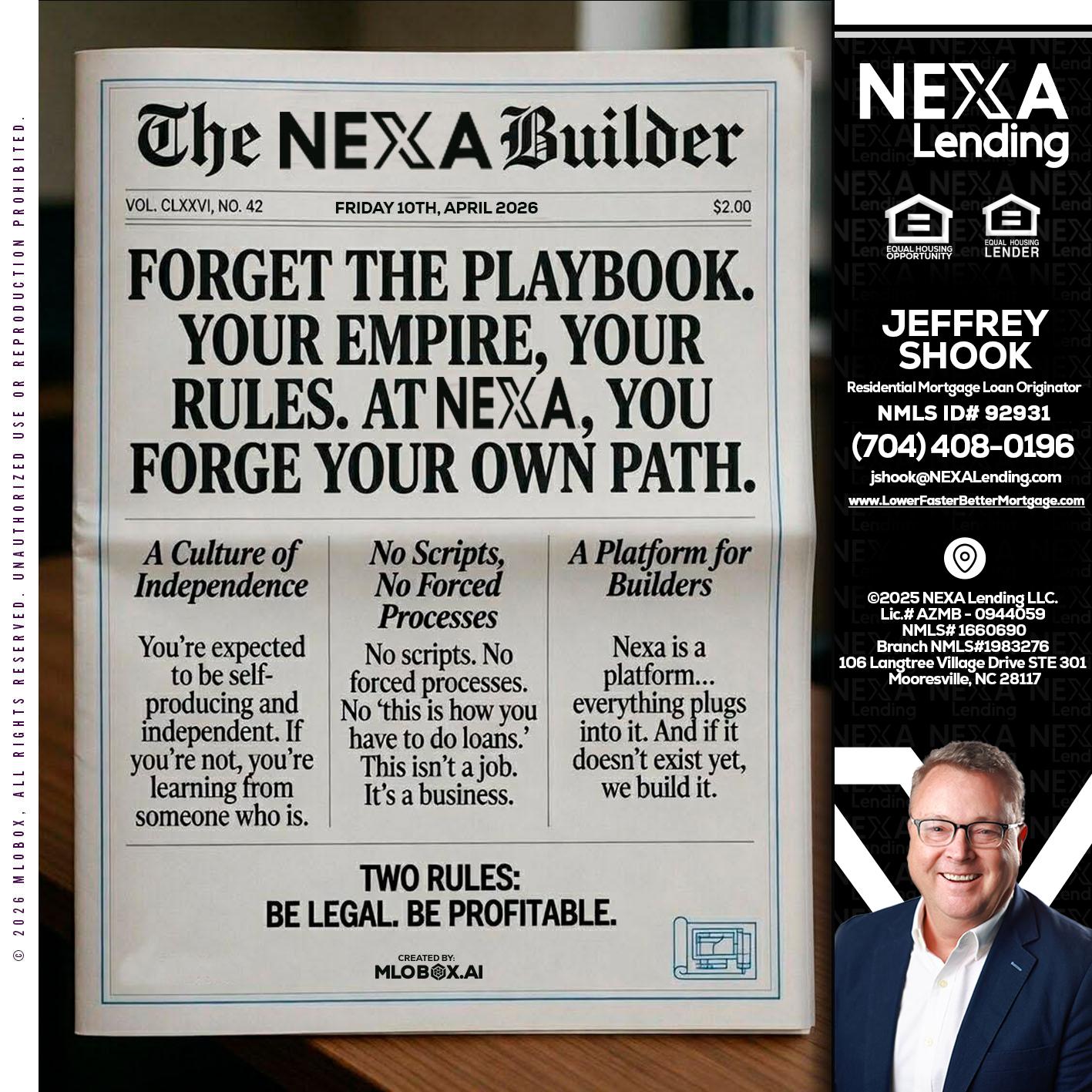 THE NEXA BUILDER - Jeffrey Shook -Residential Mortgage Loan Originator