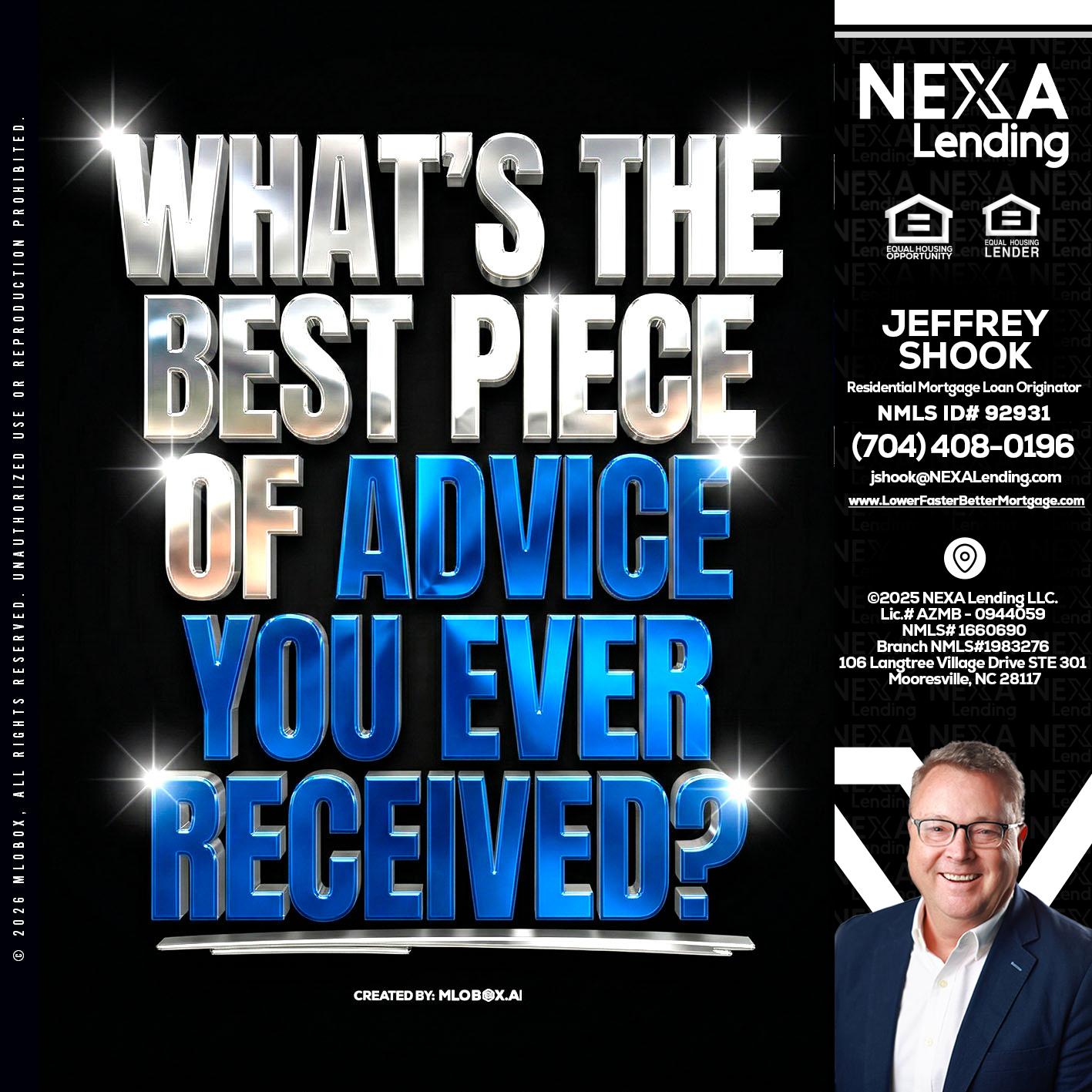 WHATS THE BEST - Jeffrey Shook -Residential Mortgage Loan Originator
