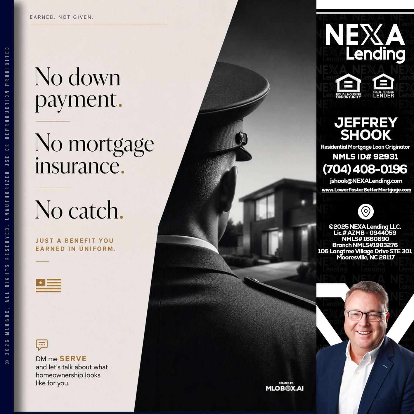 NO DOWN PAYMENT - Jeffrey Shook -Residential Mortgage Loan Originator