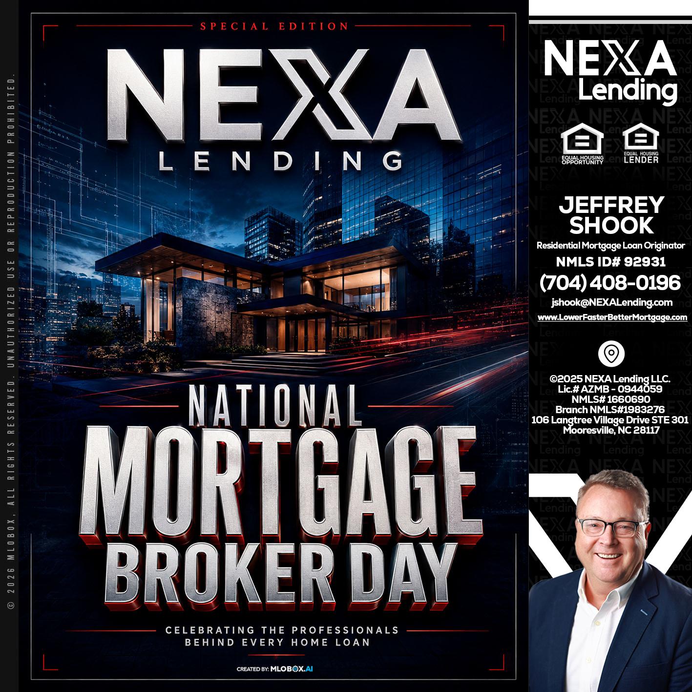 NATIONAL MORTGAGE BROKER DAY - Jeffrey Shook -Residential Mortgage Loan Originator