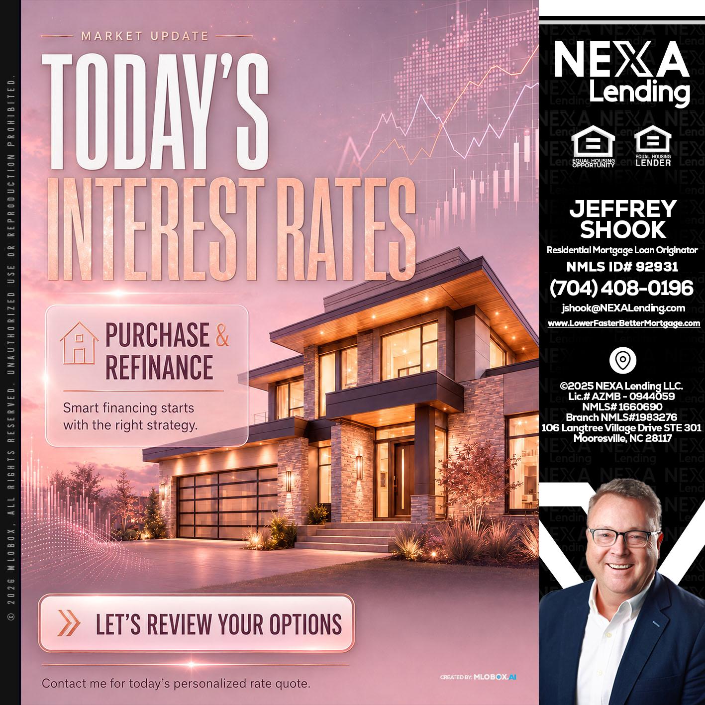 todays interest rates - Jeffrey Shook -Residential Mortgage Loan Originator