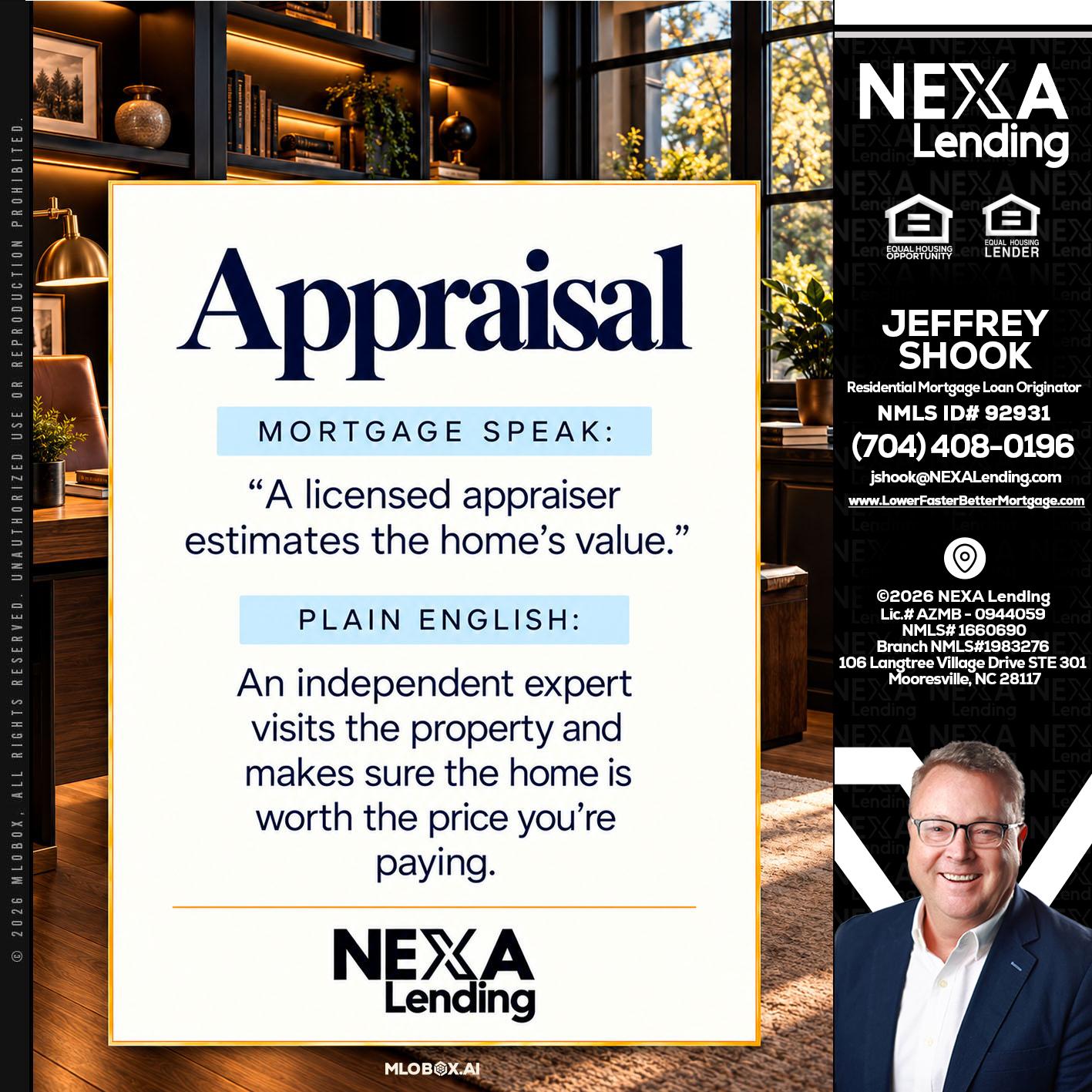appraisal - Jeffrey Shook -Residential Mortgage Loan Originator